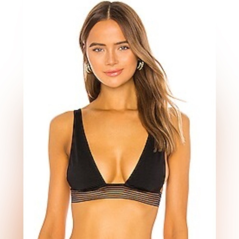 NWT Beach Bunny Sheer Addiction High Apex Bikini Top - S
